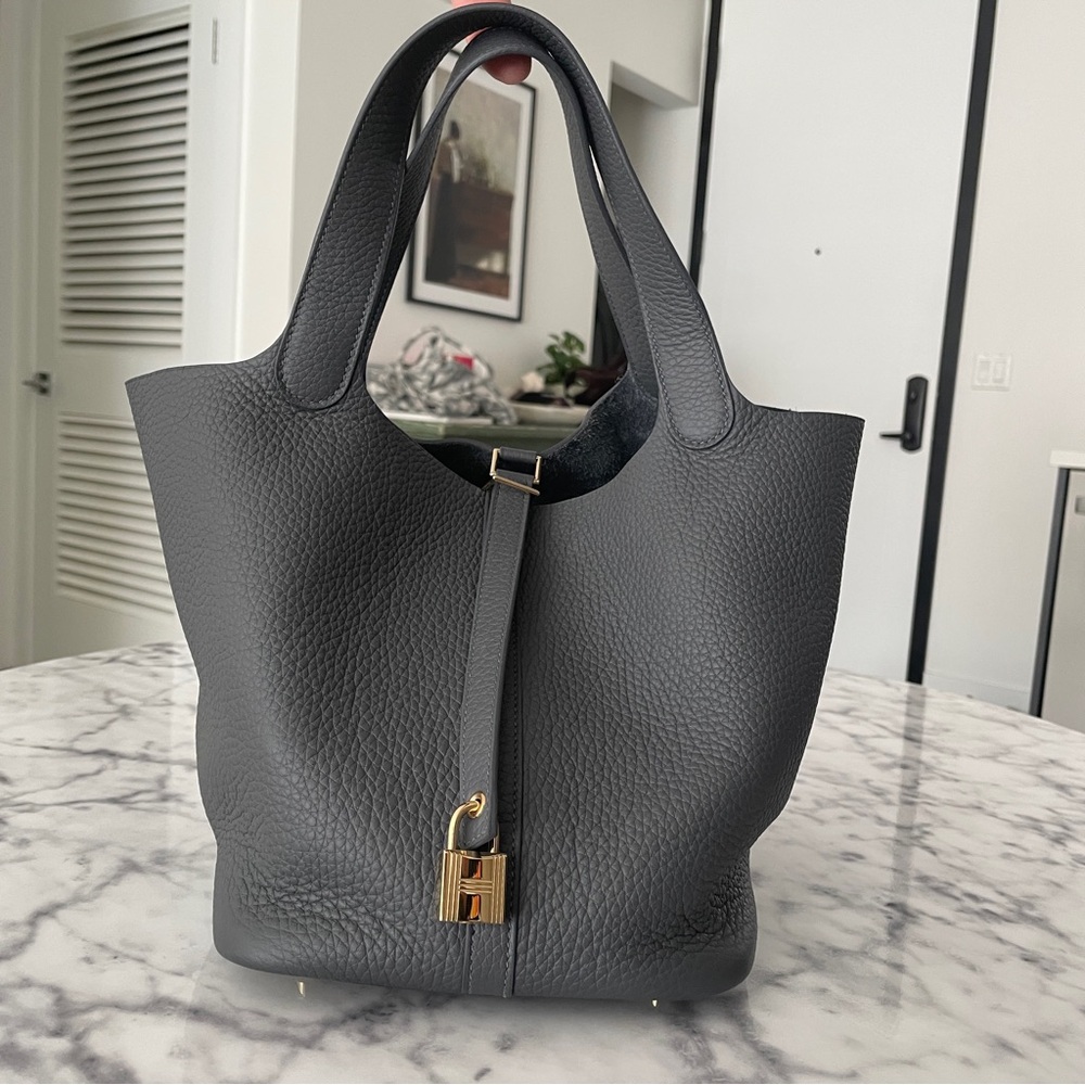 Hermes Picotin 22 Fall 2024 season color with light gold hardware